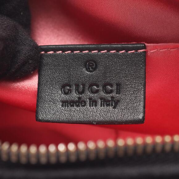 GUCCI Black Leather GG Marmont Shoulder Bag - Picture 4 of 9